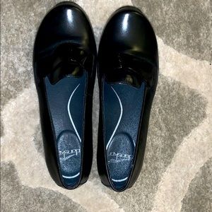 DANSKO Leather Loafers, sz 39, Blk leather